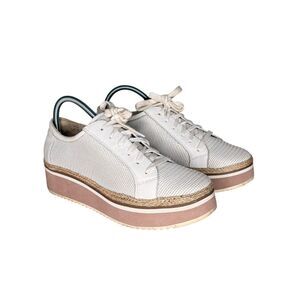 Dolce Vita Women’s Sneakers Size 9 Platform Espadrille Telah Mesh Leather Ivory